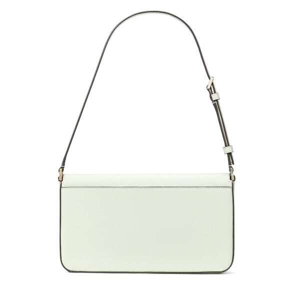 New Kate Spade Staci Flap Shoulder Bag Saffiano Leather Light Olive - Picture 4 of 5